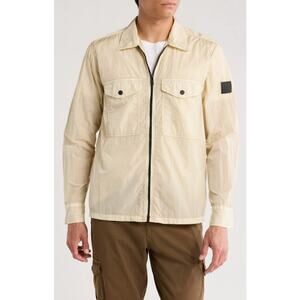 BOSS Lovel Zip Shirt Jacket – Light Beige, Men’s Size Large (New)